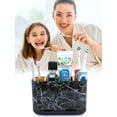 thumbnail image 2 of Marble Toothbrush Holders, 5 Slots Bamboo Toothbrush and Toothpaste Holder for Bathroom Counter with Drainage, Kids Electric Toothbrush Organizer, Black Toothbrush Holders for Bathrooms, 2 of 15