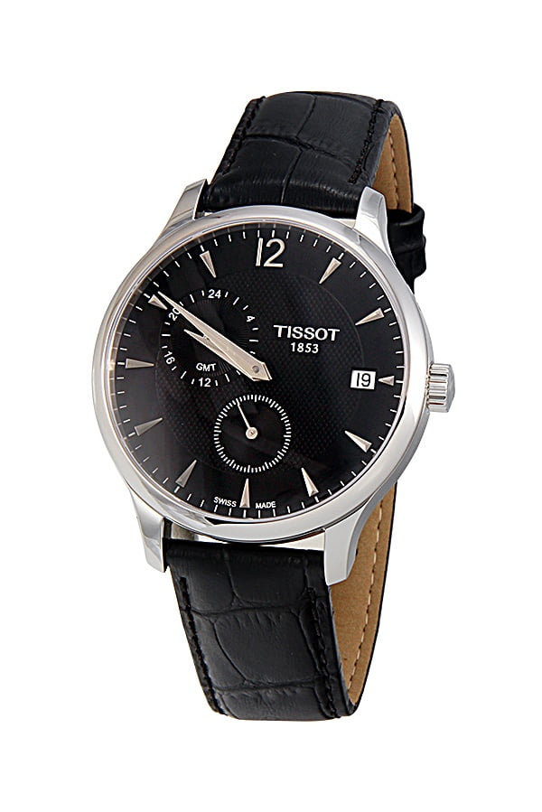 Tissot Tissot Tradition GMT Black Leather Strap Men's Watch T0636391605700