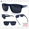 thumbnail image 2 of SA106 Mens Polarized Flat Top Square Sunglasses Matte Finish Rectangular UV400 Anti Glare Driving Matte Navy Frame - Black Lens, 2 of 6