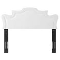 thumbnail image 6 of Headboard, Twin Size, White, Velvet, Modern Contemporary Mid-Century French Country, Mid Century Bedroom Master Guest Suite Room, 6 of 9