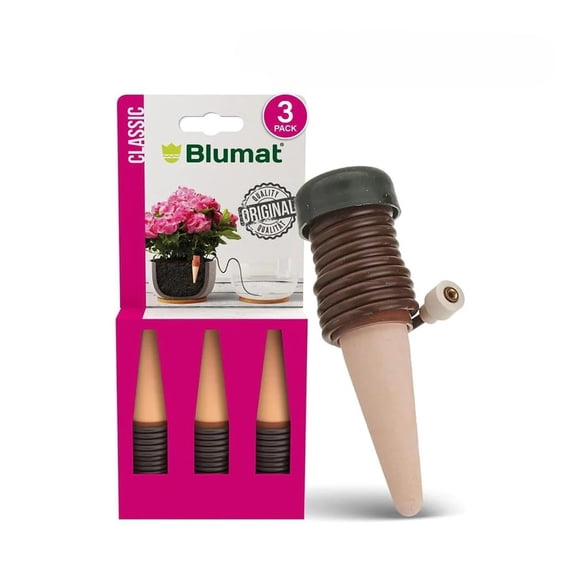 Blumat Classic Automatic Self Watering Plant Stakes (3 Pack) | Vacation Plant Watering Spikes | Houseplant Water Care for Indoor or Outdoor Plants