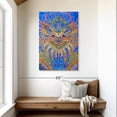 thumbnail image 2 of Elephant Stock Kaleidoscope Cats Vi Wall Art - Vertical Canvas Wall Art - Living Room Wall Decor - Abstract Canvas - Blue And White Decor By Louis Wain - 30" x 45", 2 of 8