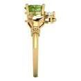 thumbnail image 3 of Claddagh Engagement Ring for Women - 1.06ct Natural Peridot in 14K Yellow Gold Promise Ring, 3 of 6