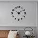 thumbnail image 3 of Reloj de pared sin marco, 3 relojes de pared, reloj decorativo grande con pegatinas de pared para sala de estar Negro, 3 of 8