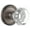Antique Pewter, variant on Grandeur 888873 Chambord Crystal Solid Brass Passage Door Knob Set - Brass