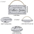 thumbnail image 3 of Coffee Bar Open Daily Cafe Decor Wood Hanging Plaque 5X10 Inch Coffee Signs Modern Bar Accessories Kitchen Home Pub Shop Coffee Station Farmhouse Decorative, 3 of 4