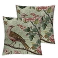 thumbnail image 2 of Awypu Blush Cushion Cover Chinoiserie Pillow Animal Vintage Bird Flower Asian Throw Pillow Covers Double Side Farmhouse Accent Home Decorative Toss for Living Room Sofa White,2 Pcs, 2 of 6