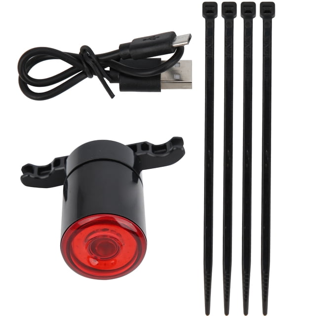 Sensor inteligente de bicicleta, luz trasera táctil de freno, carga USB, luz trasera de paseo nocturno, cojín negro