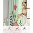 thumbnail image 6 of Easter Bunny Eggs Sheer Curtains 39 Inch Length 2 Panels Set for Living Room/Bedroom, Spring Tulip Flowers Leaves Rustic Green Kitchen Curtains Grommet Curtains Window Treatments 27.5"x39"x2, 6 of 7