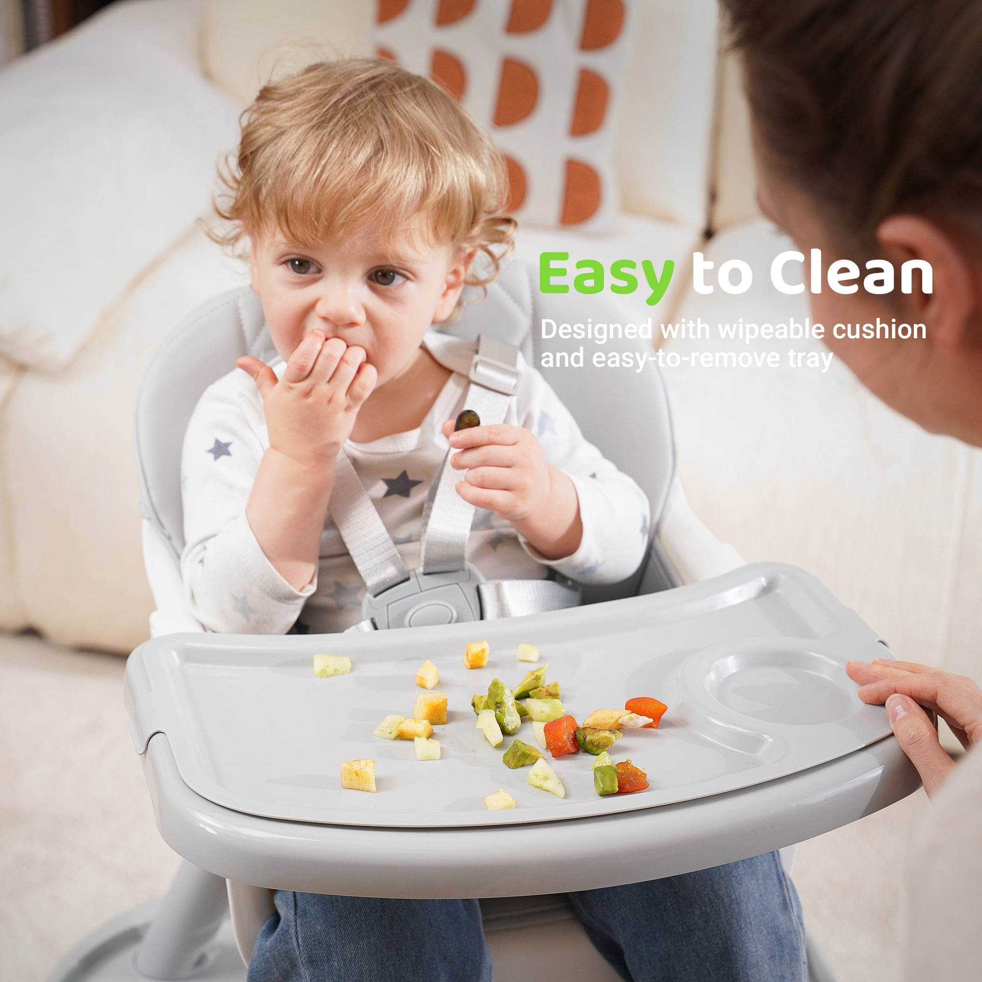 Babyeap 8-in-1 Baby High Chair, Feeding Chair, Table & Chair Set, Convertible Design for Babies & Toddlers,Gray