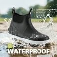thumbnail image 2 of Lcamaw Women's Deck Boots, Waterproof Ankle Rain Boots with Anti-Slip Traction, Rubber Garden & Fishing Boots for Boating, Camping, Farming & Outdoor Work, 2 of 6