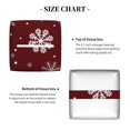 thumbnail image 6 of Leather Tissue Box Cover Square - Romantic white snowflakes Waterproof Tissue Box Holder Paper Case Organizer Dispenser for Modern Home Office Room Home Bathroom Decor, 6 of 7