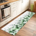 thumbnail image 2 of Runner Rug 2'x6', Green Blooms Floral Washable Non-Slip Hallway Runner Rugs, Farmhouse Spring Flowers Botanical Bedside Rugs Floor Mats Carpet Runners for Kitchen Bathroom Laundry Room, 2 of 8