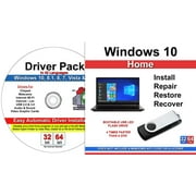 Windows 10 Home 32/64 bit Install, Repair, Recovery & Restore USB Flash Drive For Legacy Bios Plus Windows Drivers DVD