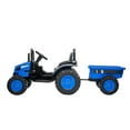 thumbnail image 3 of TROPOW Kids Cars Electric Ride On Toys,12V Kids Ride On Tractor with Trailer 6 Wheels, Battery Powered Electric Vehicle Car with Remote Control, Music LED Light,35W Dual Motors, Safety Belt,Blue, 3 of 7