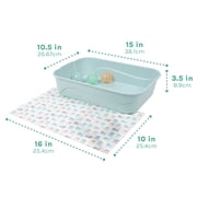 Kitty City Plastic Open Top Kitten Litter Box 4-Pack Starter Set, Multicolored, One Size