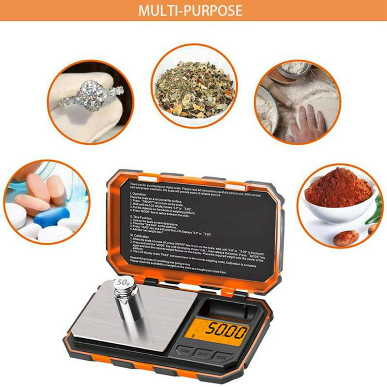 UNIWIGH - Báscula digital de gramos, báscula de peso gramo y onzas, mini  báscula electrónica de bolsillo inteligente