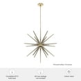 thumbnail image 7 of Hunter - Jupiter Star 18-light Alturas Gold, Extra Large Pendant Light, Dimmable, Sputnik Shaped, for Bedrooms, Dining, Living Rooms - 19343, 7 of 7