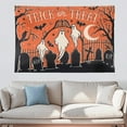 thumbnail image 2 of Scary Halloween Tapestry, 40x60 inches, Trick or Treat Polyester Fabric Wall Hanging, Halloween Decor, Home Decor, College Dorm, Party, Room Decor, 2 of 3