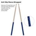 thumbnail image 3 of TFixol Pair of 5A Maple Drumsticks with Anti-Slip X-Pattern Sleeves - Available in Multiple Colors (Blue, Black, Green, Red, Yellow), 3 of 6