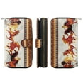 thumbnail image 2 of Xoenoiee Tribal Horse Print Wallet for Women Faux Leather Long Clutch Purse with Zipper Bifold Wallet Multi Card Organizer Large Capacity, 2 of 6
