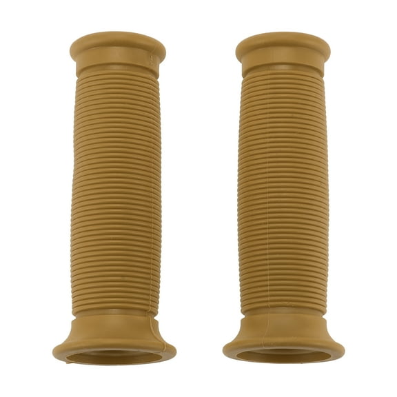 Unique Bargains 7/8" 22mm 15/16" 24mm Universal Motorcycle Hand Grip Cover Non Slip Rubber Handlebar Grips for Motorcycle Scooter Bicycle Brown 1 Pair