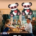 thumbnail image 2 of PMU Valentine's Day Panda Bear 32in Mylar-Foil Balloon (25/pkg)Pkg/1, 2 of 6