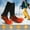 black/orange, variant on Xhy Electric Heated Socks Rechargeable Battery Winter Thermal Warm Skiing Hunting Camping for Women Men Gray