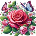 thumbnail image 1 of Roses et Papillons - Peinture Diamant DIY, 1 of 6