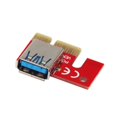 thumbnail image 3 of Pci-E 1X A 16X Tarjeta De Adaptador Vertical Con Alimentación Mejorada Cable De Extensión Usb 3.0 Tarjeta De Minería Inevent EL015869-00, 3 of 5