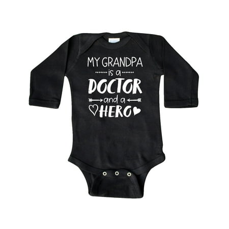 

Inktastic My Grandpa is a Doctor and a Hero Gift Baby Boy or Baby Girl Long Sleeve Bodysuit