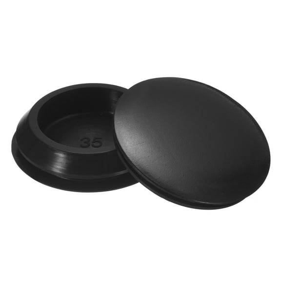 Unique Bargains 4pack Silicone Plugs, Rubber Round Snap in Locking Hole Plugs Waterproof Hole Plug for 35-38mm Hole, Black