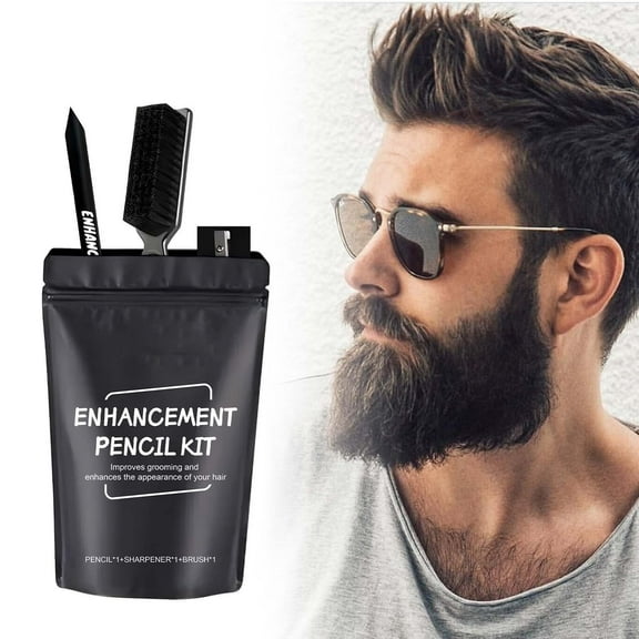 Men's Hairline Pencil Enhancer Kit Barber Styling Tool for Beard Liner and Edge Up Grooming Hair Edge Pen