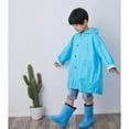 thumbnail image 4 of Yuncity Rain Jacket Boys Girls Plain Color Buttoned Thick Poncho Rain Ponchos Waterproof Raincoat 6-7 Years, 4 of 4