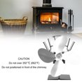 thumbnail image 4 of Ventilador para chimenea accionado por calor Estufa de 4 aspas con escudo ANGGREK  Otros, 4 of 8