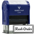 thumbnail image 2 of (3 pack) All Quality Rush Order Self-Inking Rubber Stamp | Business and Packaging Stamps (Blue Ink) - Q-200, 2 of 8