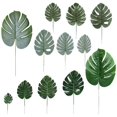 thumbnail image 1 of 10 Uds. Planta Artificial hojas falsas de Monstera para decoración de pared, sala de estar y fiesta, 1 of 5