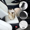 thumbnail image 6 of Round Car Trash Can 7×5.9in Waterproof, Durable, Not Easy To Fade, Easy To Install And Disassemble To Prevent Interior Pollution Tan Geometric Lines_1, 6 of 7