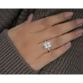 thumbnail image 5 of Cora Jewellery 3.5CT Radiant Moisanite Hidden Halo Engagement Ring For Women, 18K White Gold, 5 of 8