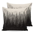 thumbnail image 7 of Outdoor Throw Pillow Cover Autumn Misty Mountain Forest Waterproof Cushion Covers 2 Pack Black Grey Tree Shadow on Linen Pillow Cases Home Decoration for Patio Garden Couch Sofa, 7 of 7