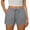 Gray, variant on Qgtaibl Women's Drawstring Lounge Shorts Summer Loose Fit Comfy Beach Shorts Elastic High Waist Solid Color Cotton Shorts for Outdoor Gray XXL