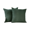 thumbnail image 5 of 3S Brother's Solid Color Cushion Cover Velvet Look Home Décor Throw Pillow Case with Invisible Zipper Set of 2 Pieces for Chair Couch Bedroom & Livingroom Décor Pillowcase - Dark Green 12"x12" Each, 5 of 9