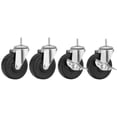 thumbnail image 1 of 3-Inch Casters for Shelf Unit, Set of 4,Threaded Stem 1/4",5/16",3/8" Stem All Include,Universal for All Kinds of Shelving Unit, 1 of 7