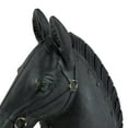 thumbnail image 6 of 9" x 12" Black Polystone Antique Style Head Horse Sculpture with Hitching Post and Gold Accents, by DecMode, 6 of 14