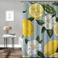 thumbnail image 2 of Pratyus Lemons Flowers White Flower Modern Waterproof Shower Curtain for Country Cottage & Farmhouse Bathroom Decor 100% Polyester Fiber Home Bathtubs Bathroom Decor, 2 of 7
