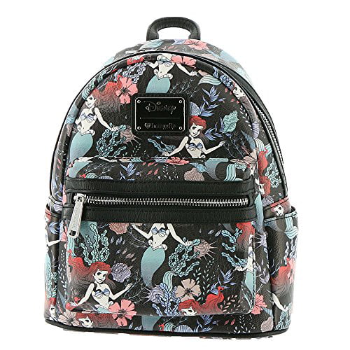 Loungefly x Disney Little Mermaid Ariel Mini Backpack Black-Multi