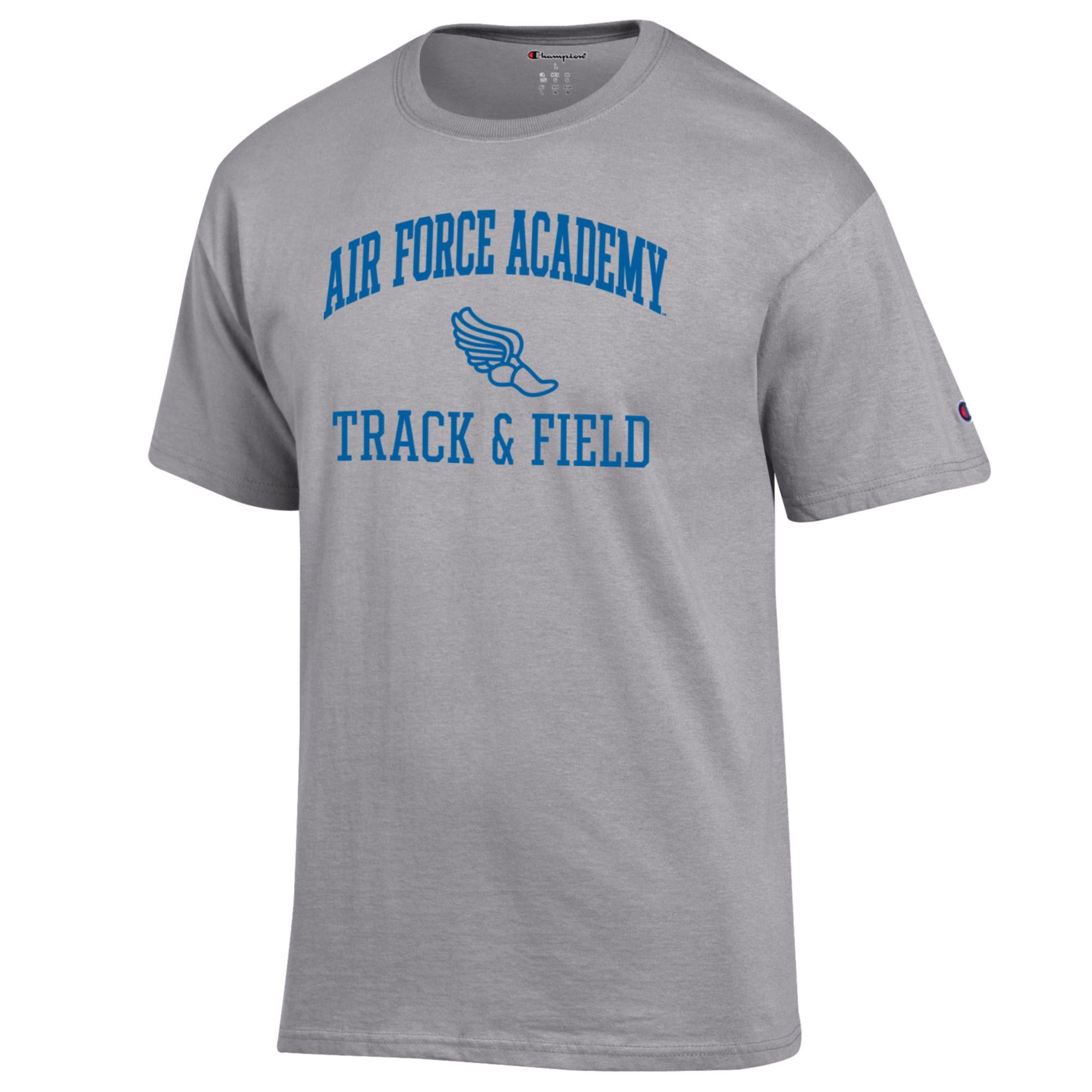 Men's Champion  Gray Air Force Falcons Track & Field Icon T-Shirt