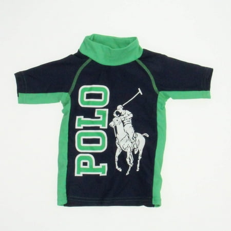 

Pre-owned Ralph Lauren Boys Blue | Green Rashguard size: 9 Months