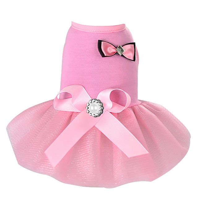 Greeniant Ropa para mascotas Bowknot chaleco gasa vestido disfraz regalo Ropa para mascotas Rosado L Greeniant PT000262-16