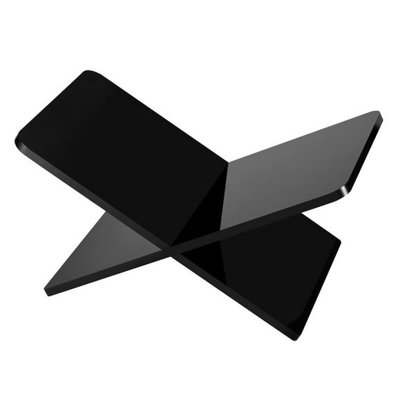 Sylvtty 2Pcs/Set Acrylic Book Stand Holder X-Shaped Design Clear Style Thickened Reading Bookshelf Book Display Stand